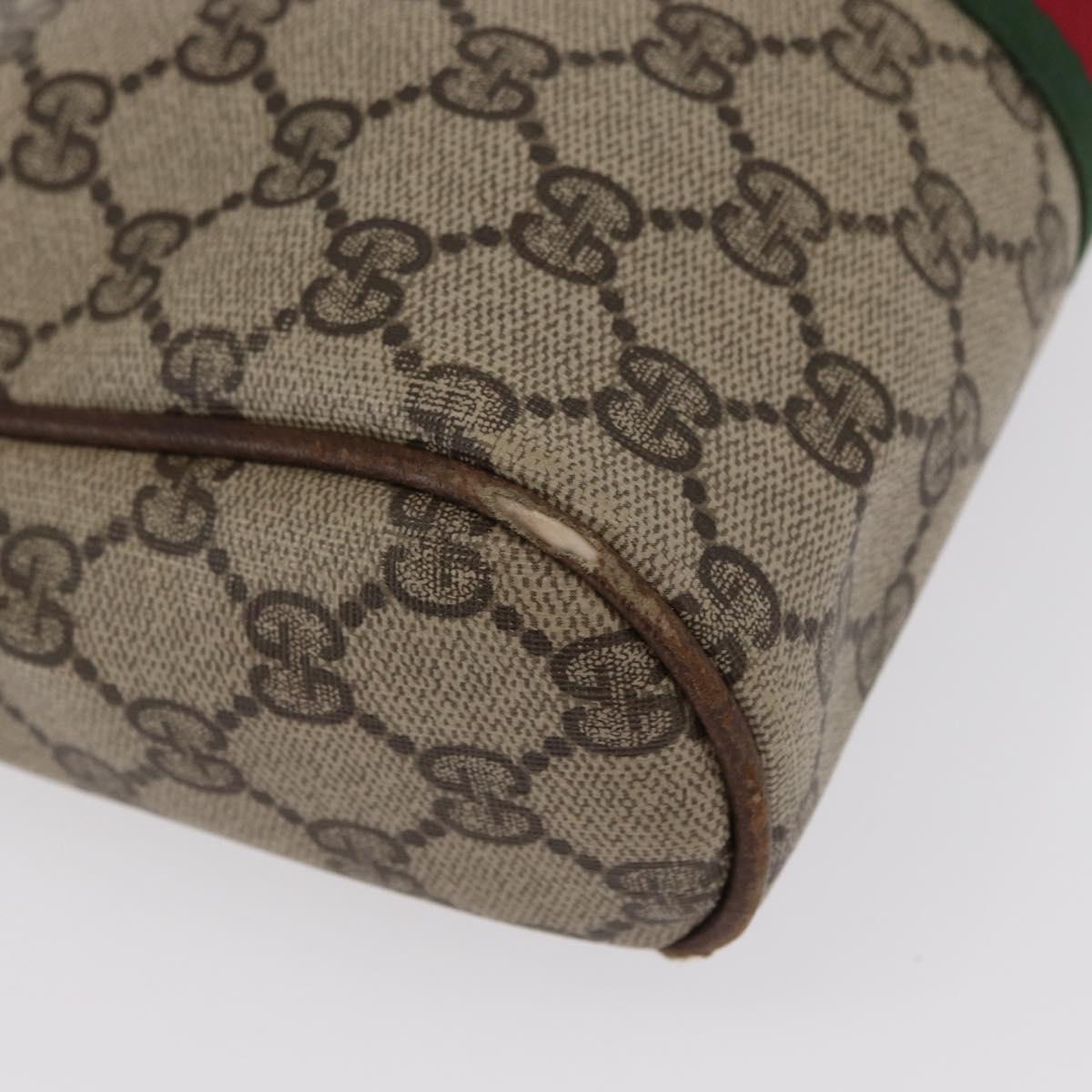 GUCCI GG Canvas Web Sherry Line Clutch Bag Beige 37-014-3553 Auth 169513