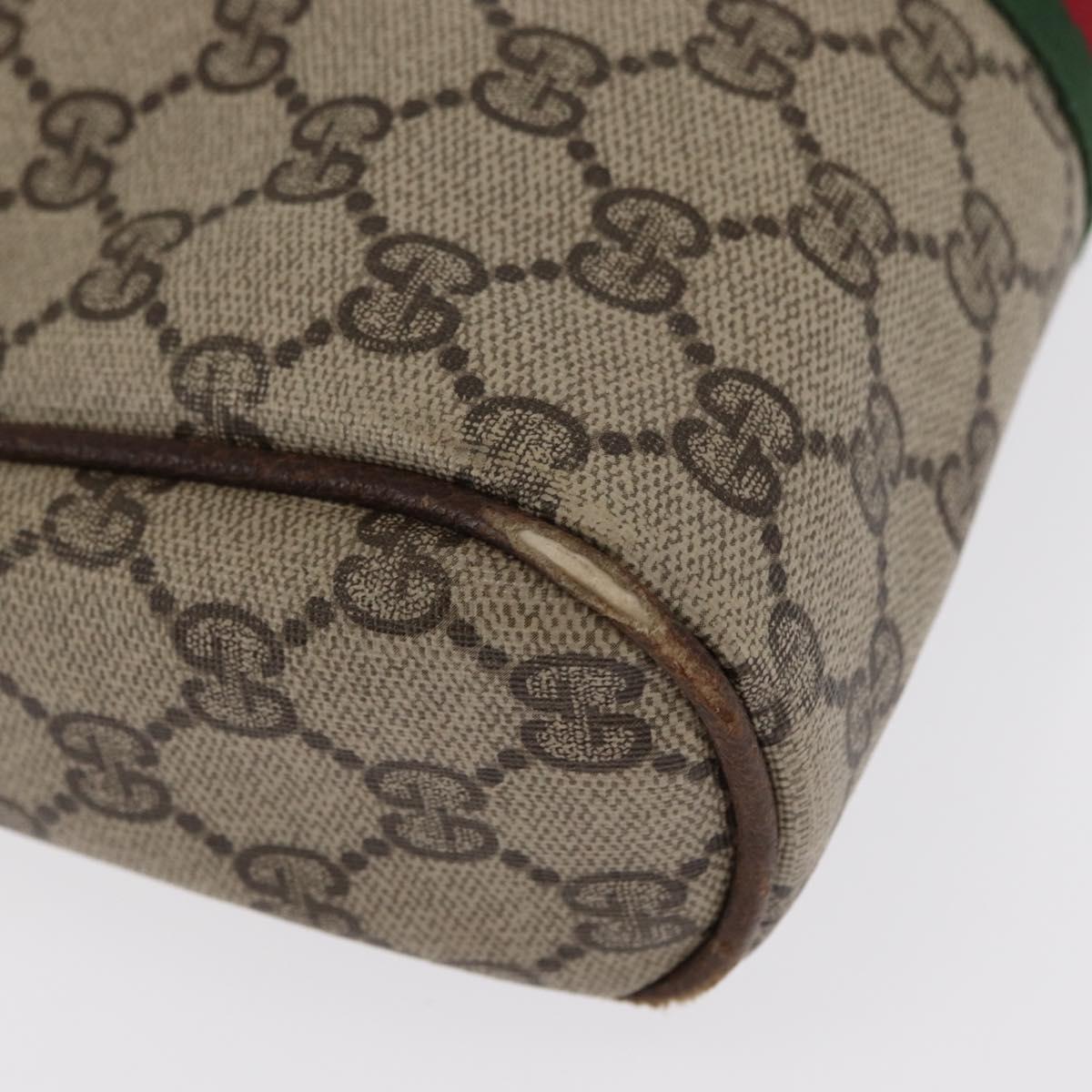 GUCCI GG Canvas Web Sherry Line Clutch Bag Beige 37-014-3553 Auth 169513