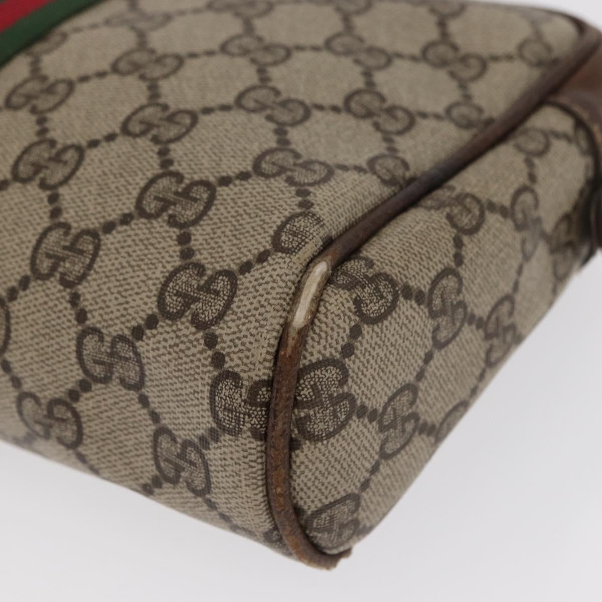 GUCCI GG Canvas Web Sherry Line Clutch Bag Beige 37-014-3553 Auth 169513