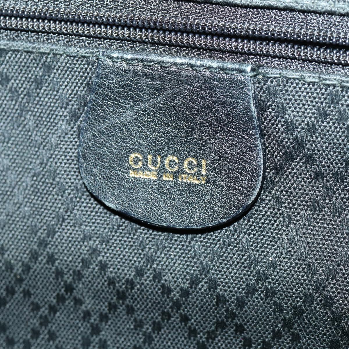 GUCCI Bamboo Backpack Leather Black Gold 003 1998 0016 Auth 169543A