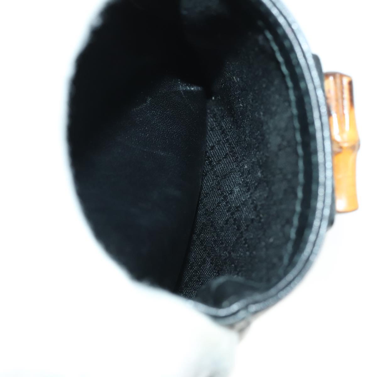 GUCCI Bamboo Backpack Leather Black Gold 003 1998 0016 Auth 169543A