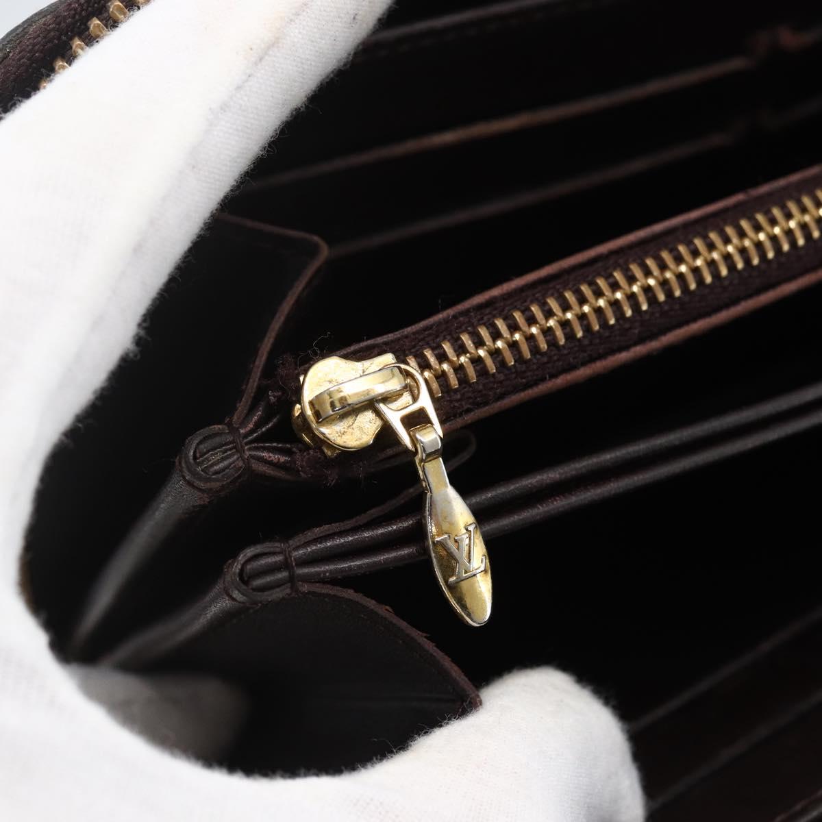 LOUIS VUITTON Monogram Vernis Zippy Long Wallet Amarante M93522 LV Auth 169544