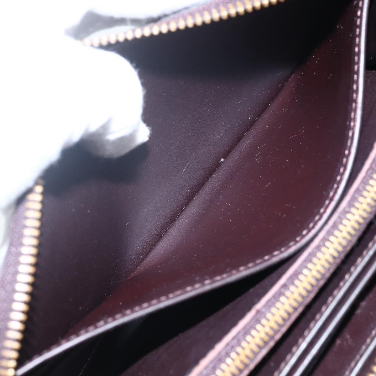 LOUIS VUITTON Monogram Vernis Zippy Long Wallet Amarante M93522 LV Auth 169544