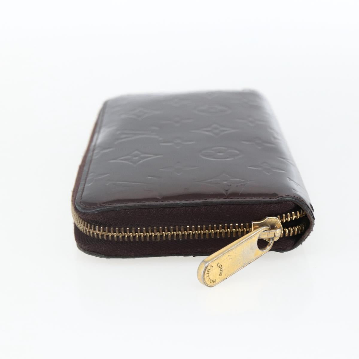 LOUIS VUITTON Monogram Vernis Zippy Long Wallet Amarante M93522 LV Auth 169544