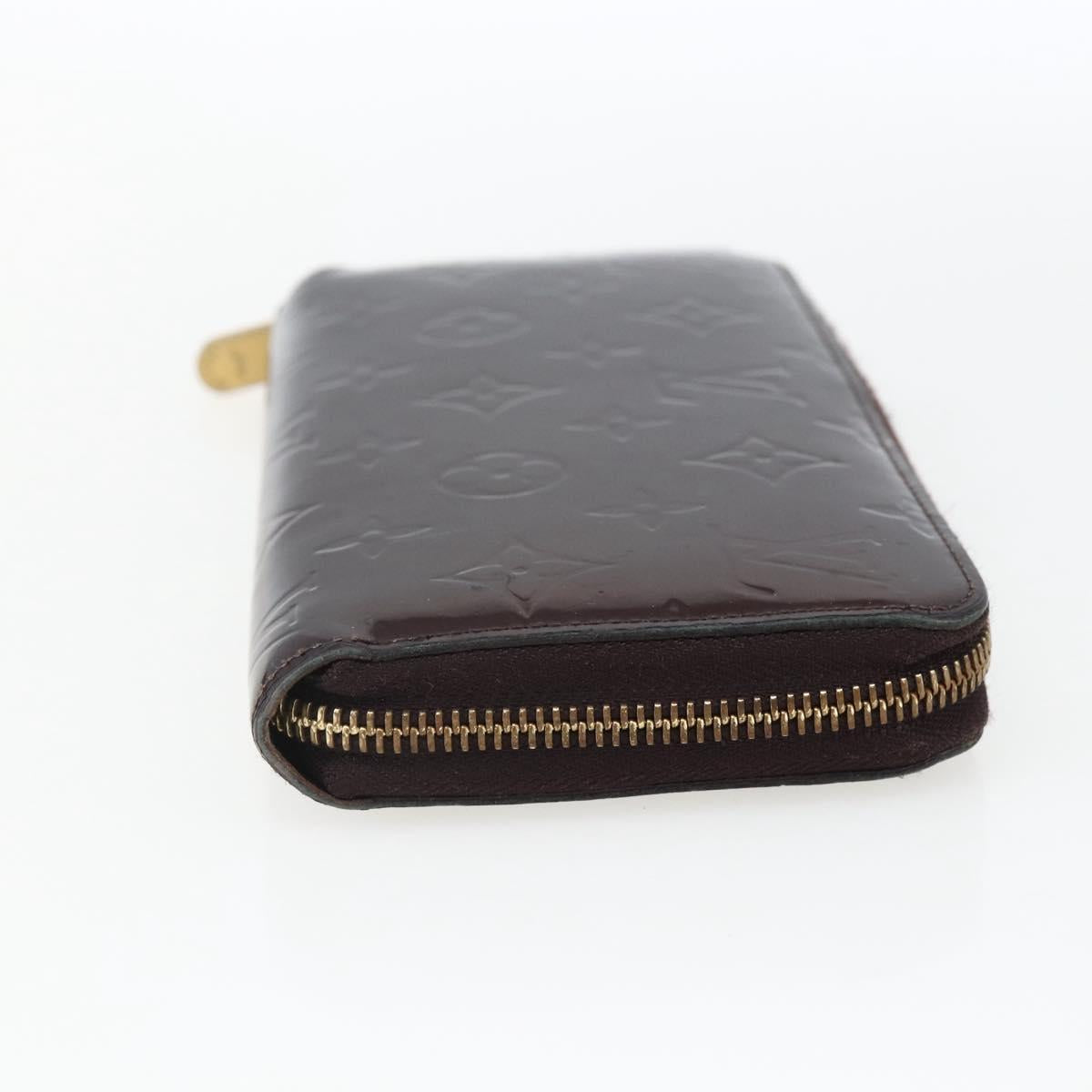 LOUIS VUITTON Monogram Vernis Zippy Long Wallet Amarante M93522 LV Auth 169544