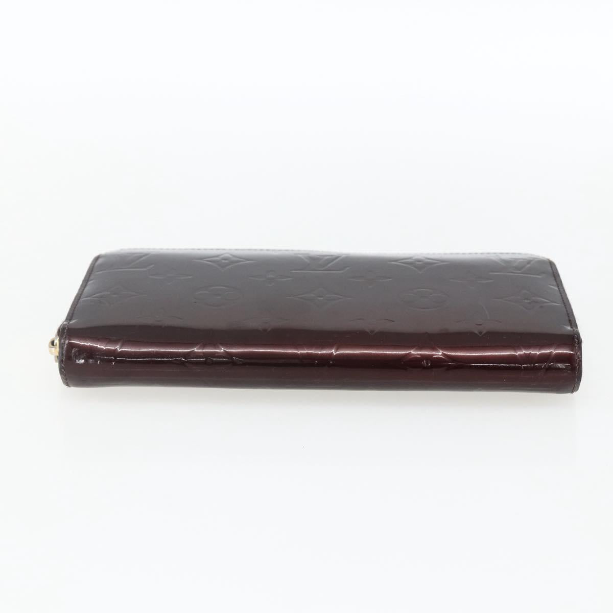 LOUIS VUITTON Monogram Vernis Zippy Long Wallet Amarante M93522 LV Auth 169544