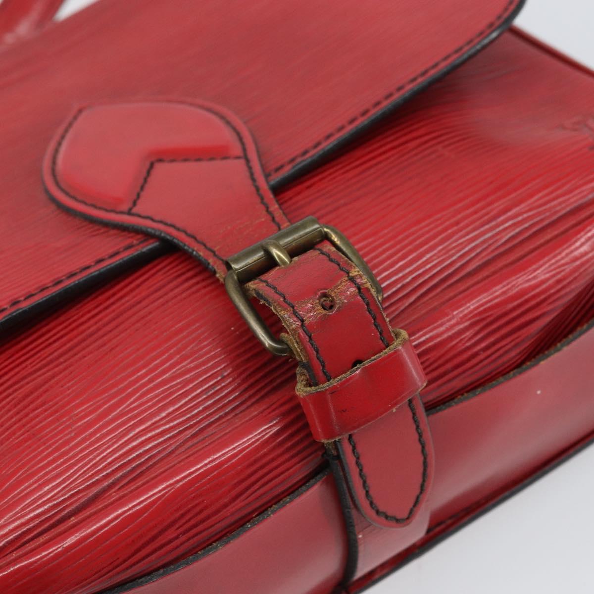 LOUIS VUITTON Epi Cartesier MM Shoulder Bag Red M52247 LV Auth 169548