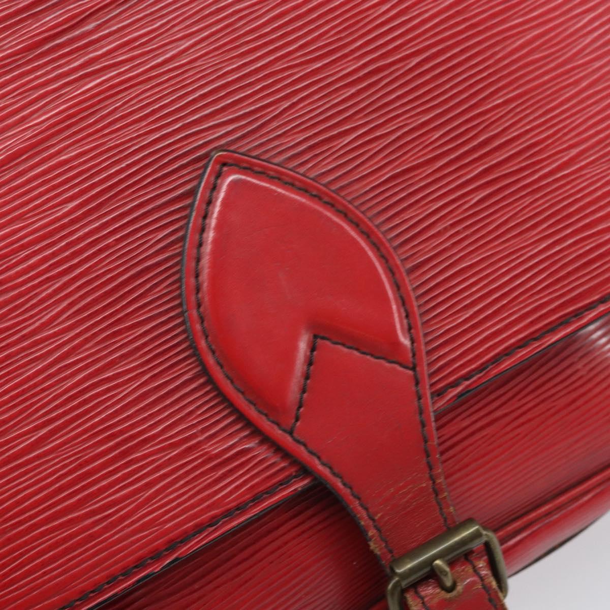 LOUIS VUITTON Epi Cartesier MM Shoulder Bag Red M52247 LV Auth 169548