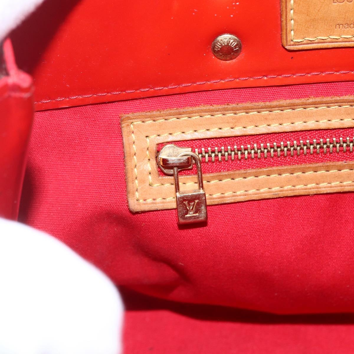 LOUIS VUITTON Monogram Vernis Reade PM Hand Bag Red Rouge M91088 LV Auth 169564