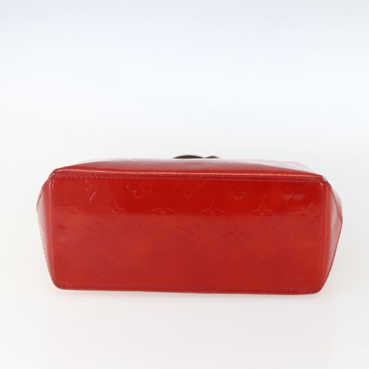 LOUIS VUITTON Monogram Vernis Reade PM Hand Bag Red Rouge M91088 LV Auth 169564
