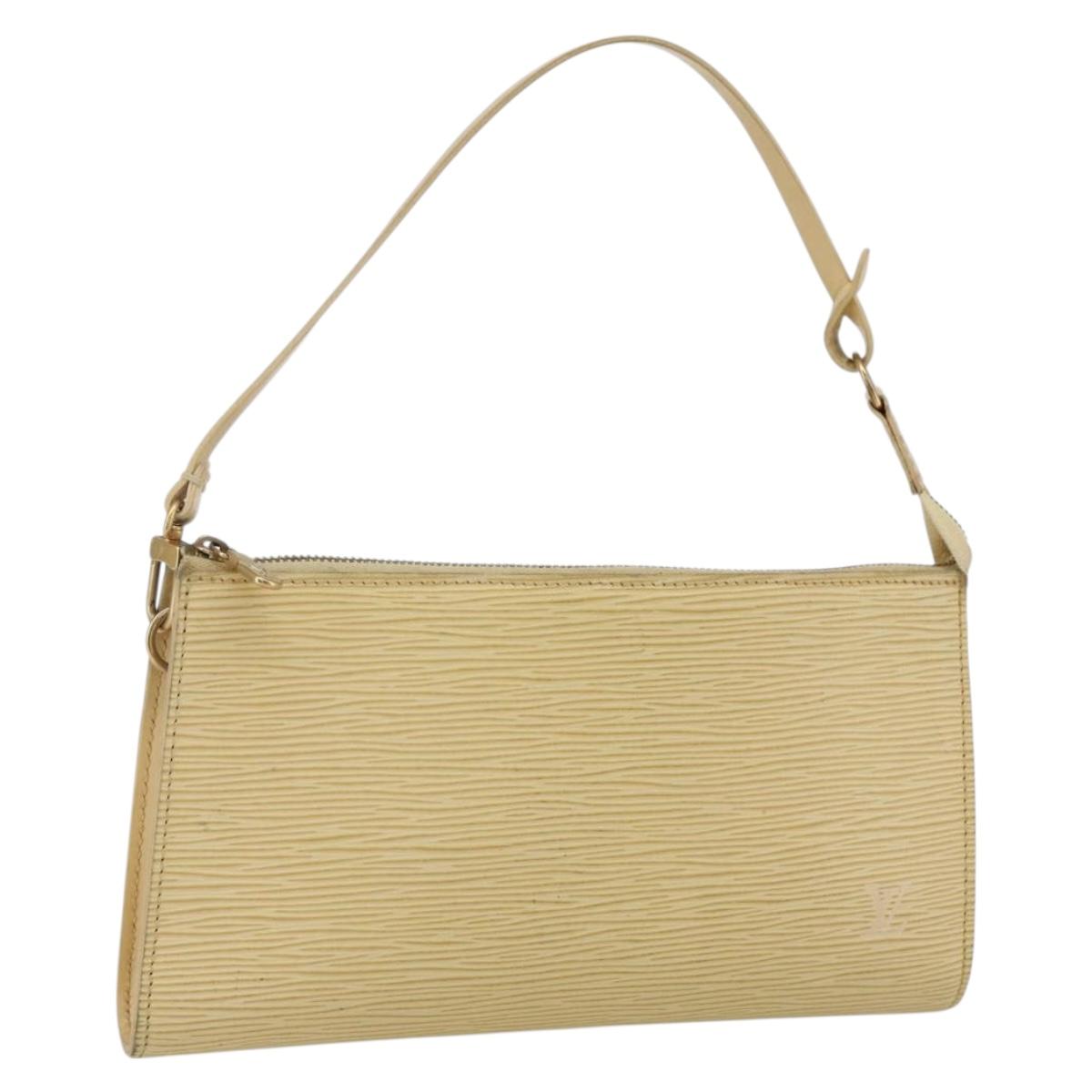 LOUIS VUITTON Epi Pochette Accessoires Pouch Vanilla M5294A LV Auth 169565