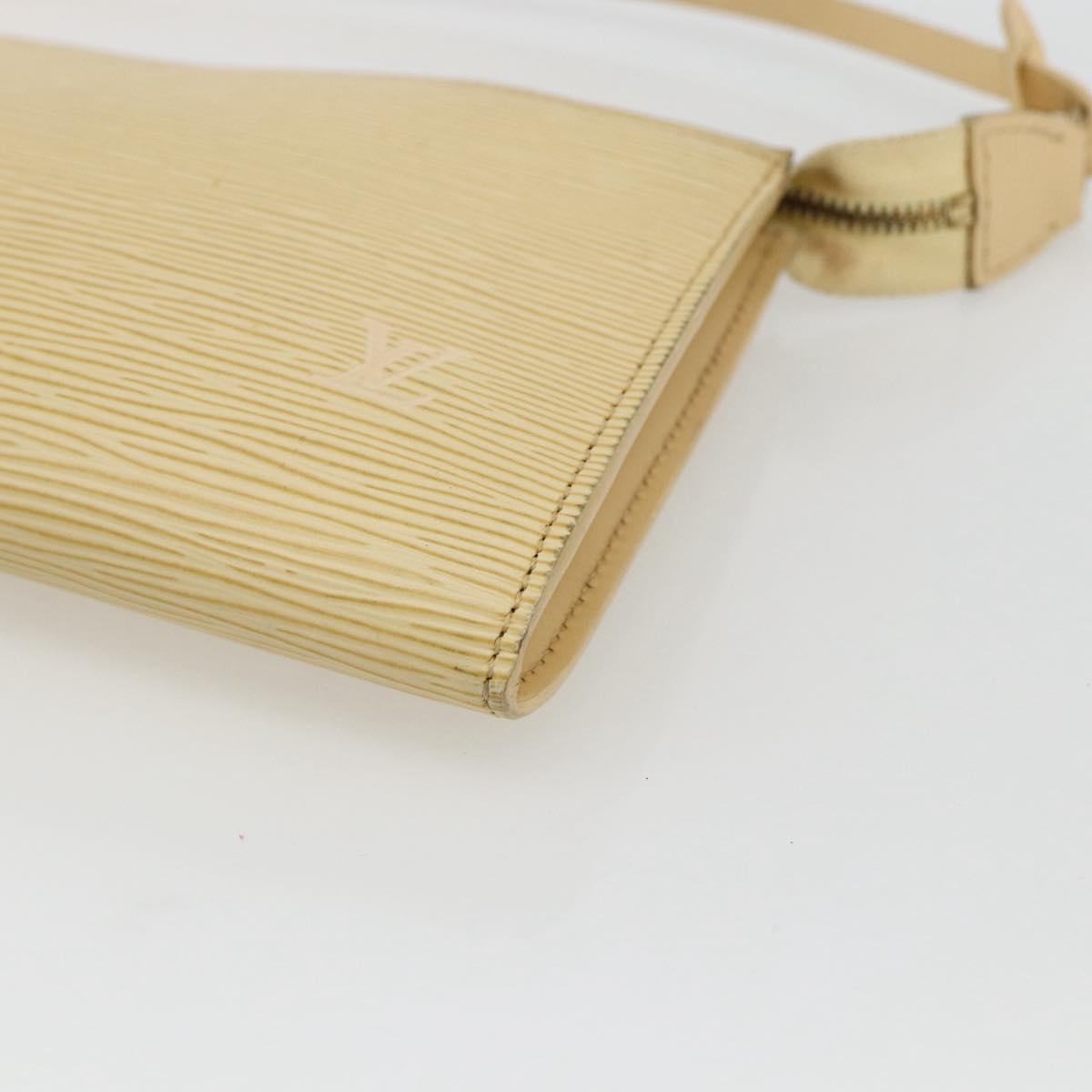LOUIS VUITTON Epi Pochette Accessoires Pouch Vanilla M5294A LV Auth 169565