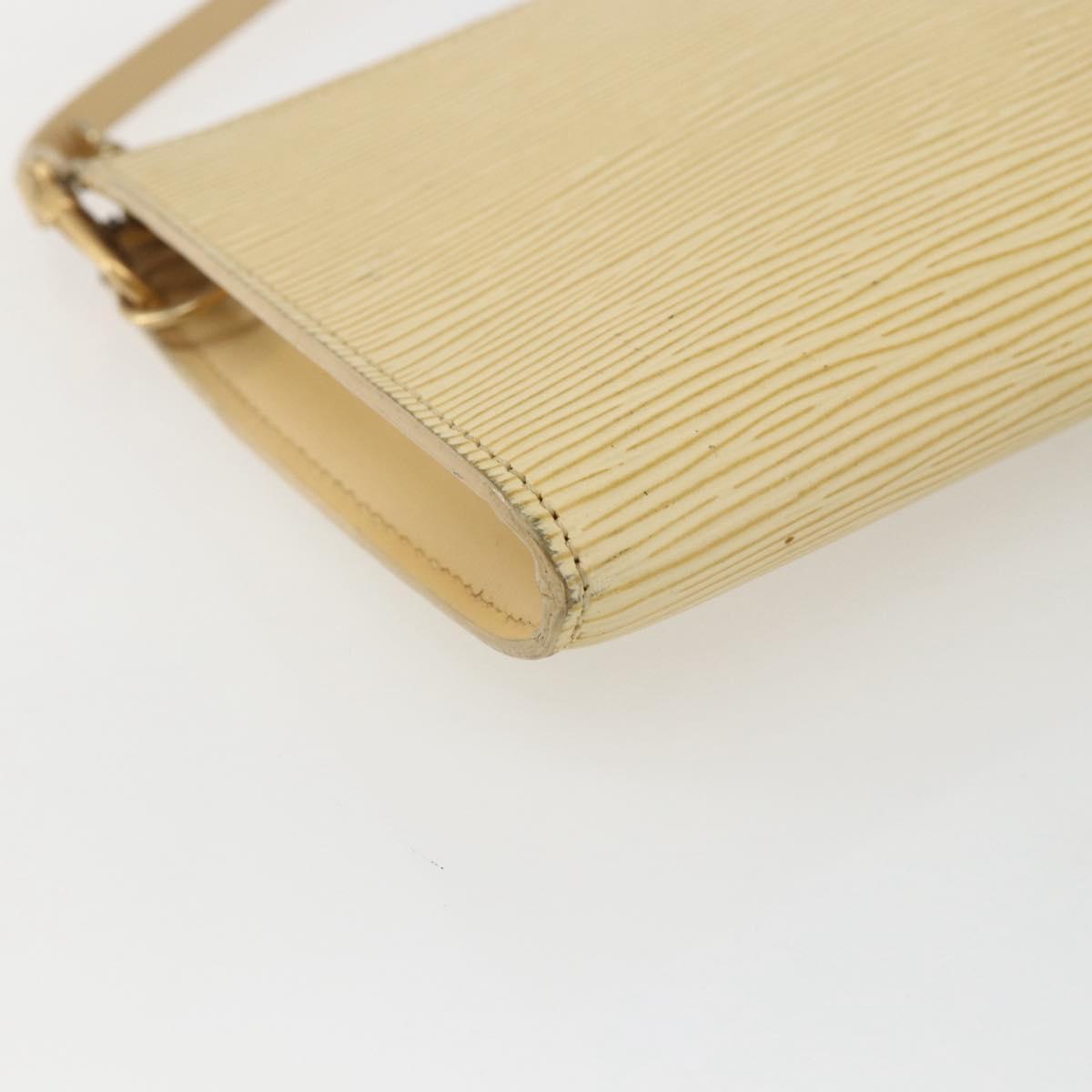 LOUIS VUITTON Epi Pochette Accessoires Pouch Vanilla M5294A LV Auth 169565