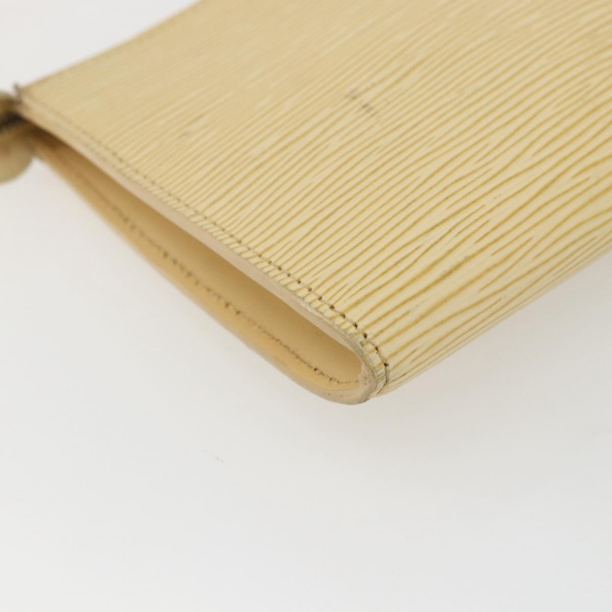 LOUIS VUITTON Epi Pochette Accessoires Pouch Vanilla M5294A LV Auth 169565