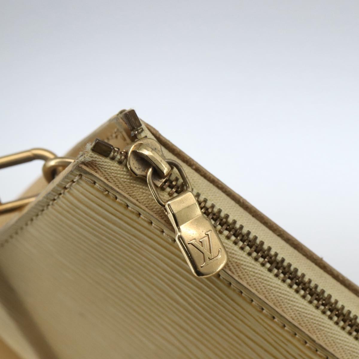 LOUIS VUITTON Epi Pochette Accessoires Pouch Vanilla M5294A LV Auth 169565