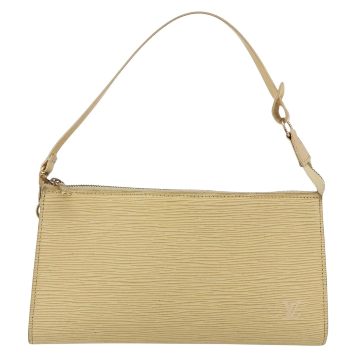 LOUIS VUITTON Epi Pochette Accessoires Pouch Vanilla M5294A LV Auth 169565