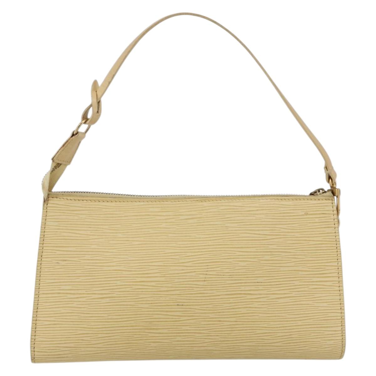 LOUIS VUITTON Epi Pochette Accessoires Pouch Vanilla M5294A LV Auth 169565