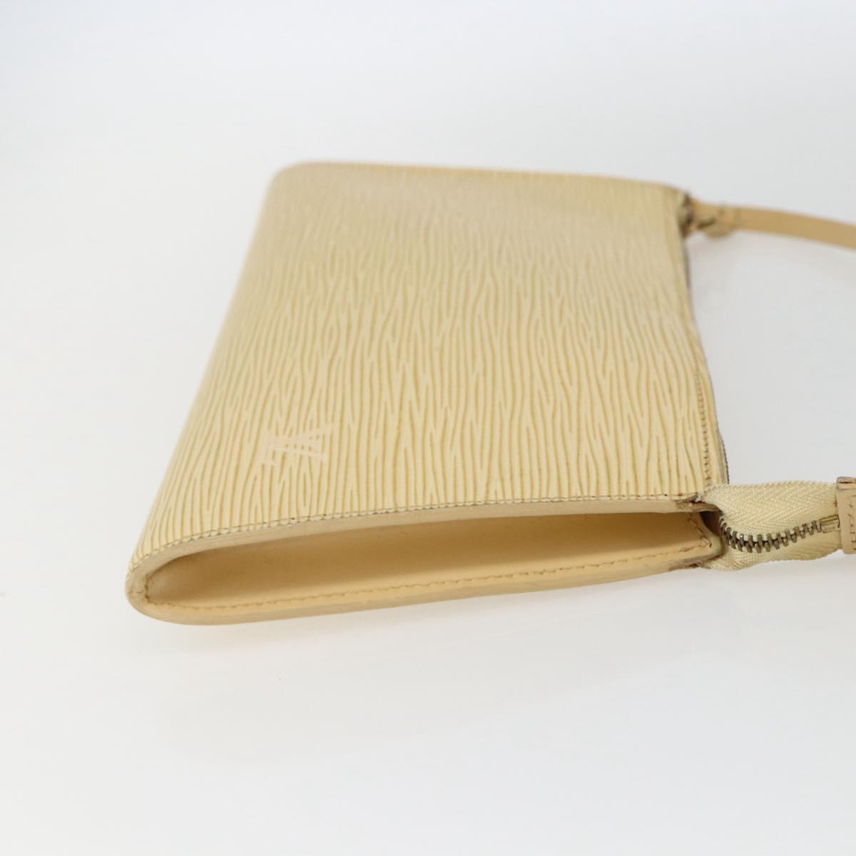 LOUIS VUITTON Epi Pochette Accessoires Pouch Vanilla M5294A LV Auth 169565