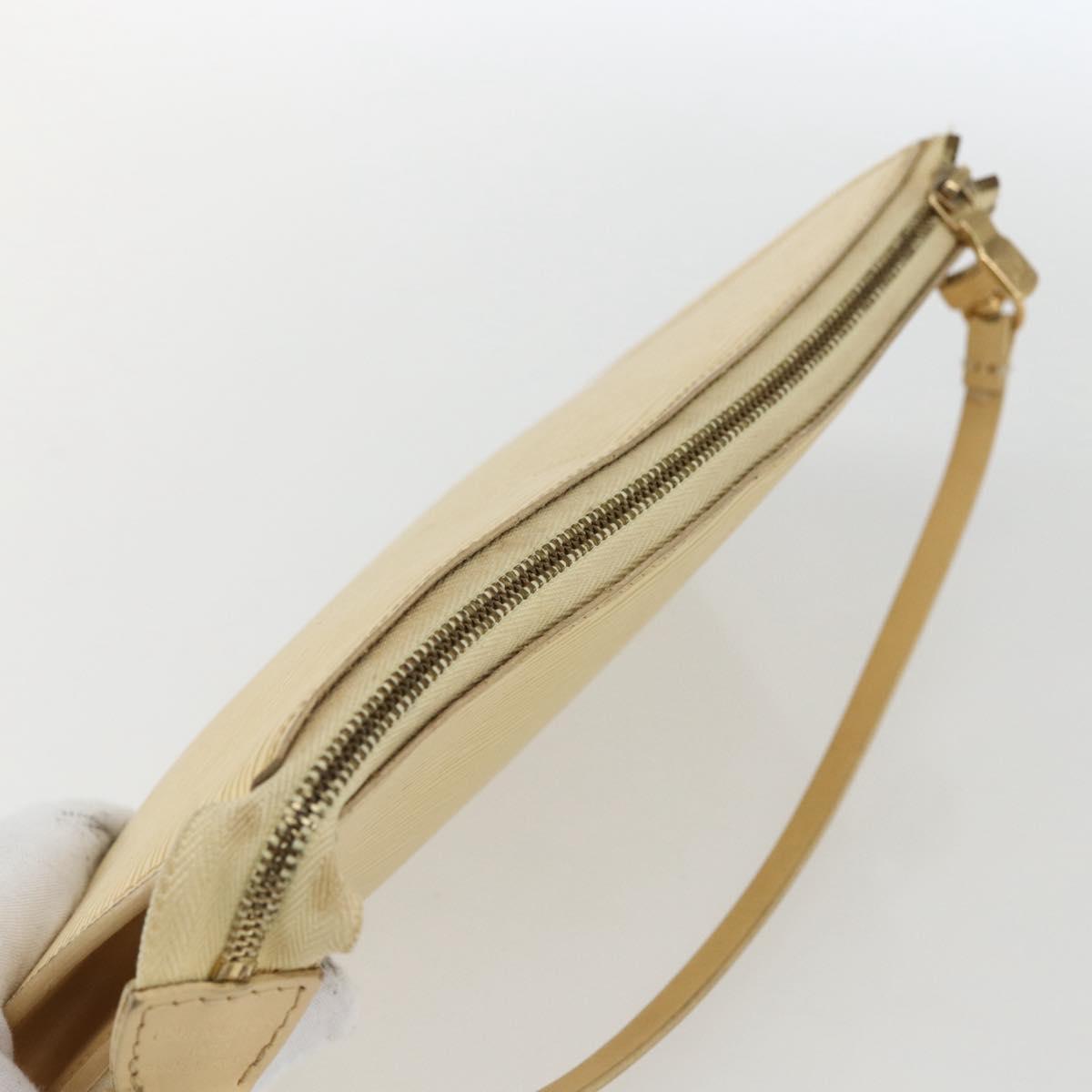 LOUIS VUITTON Epi Pochette Accessoires Pouch Vanilla M5294A LV Auth 169565