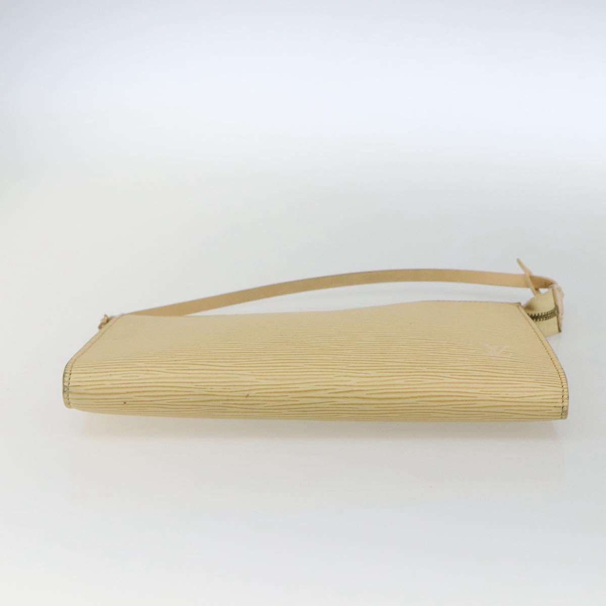 LOUIS VUITTON Epi Pochette Accessoires Pouch Vanilla M5294A LV Auth 169565