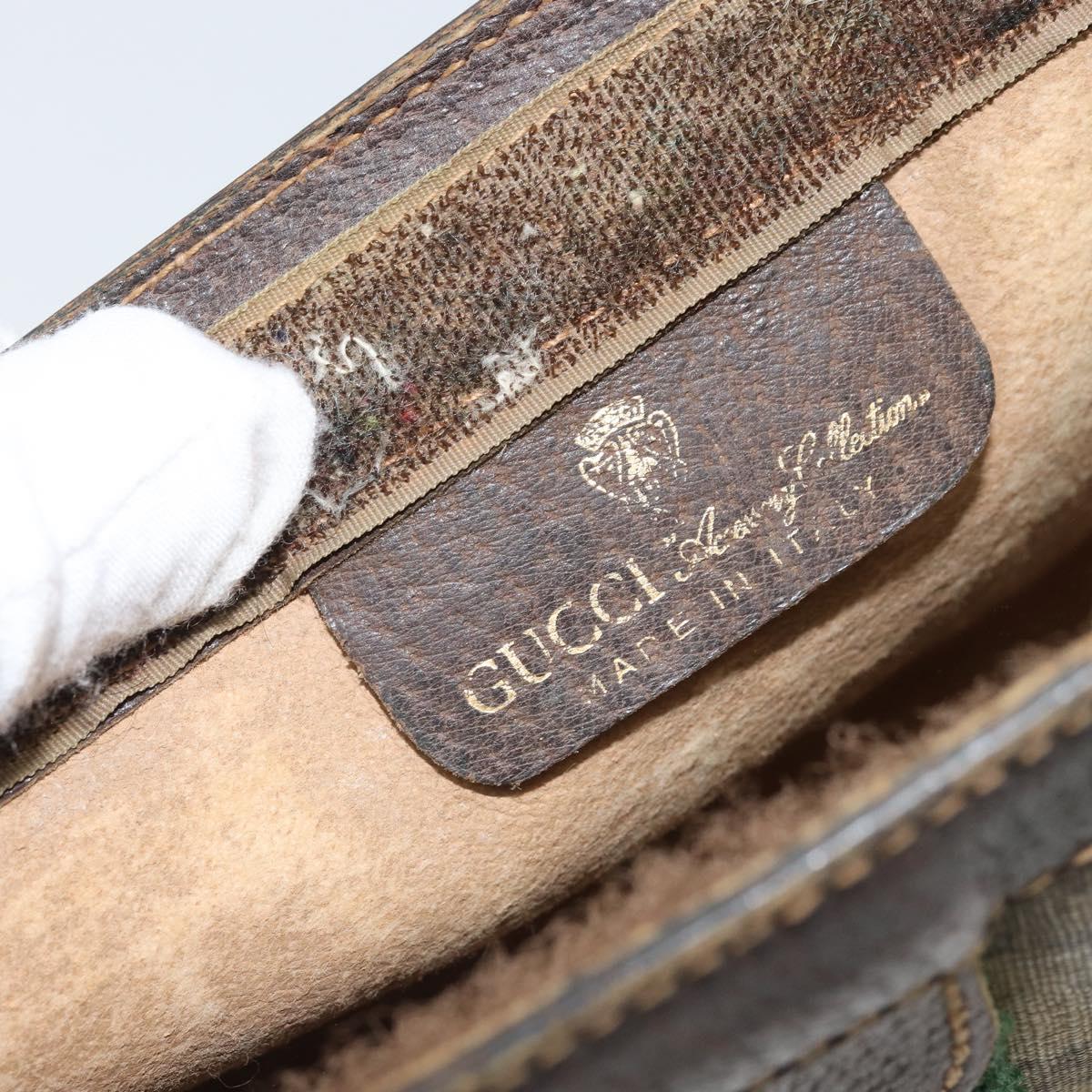 GUCCI GG Supreme Web Sherry Line Clutch Bag PVC Beige 41 001 2125 28 Auth 169573