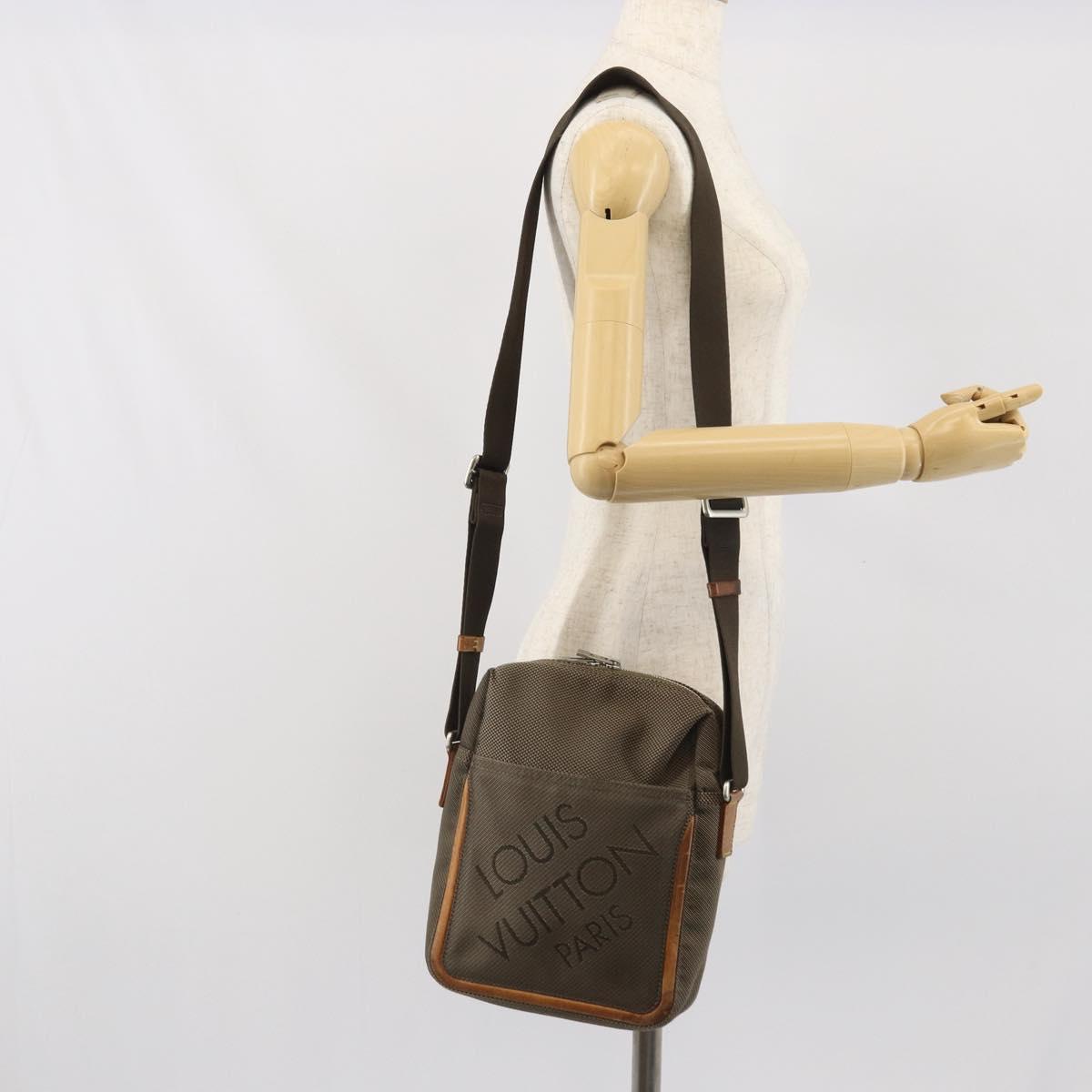 LOUIS VUITTON Damier Geant Sitadan MM Shoulder Bag Brown M93040 LV Auth 169574