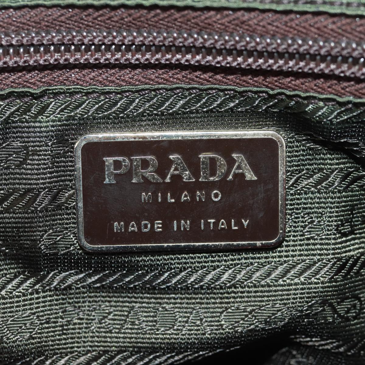 PRADA Backpack Nylon Red Silver Auth 169589V