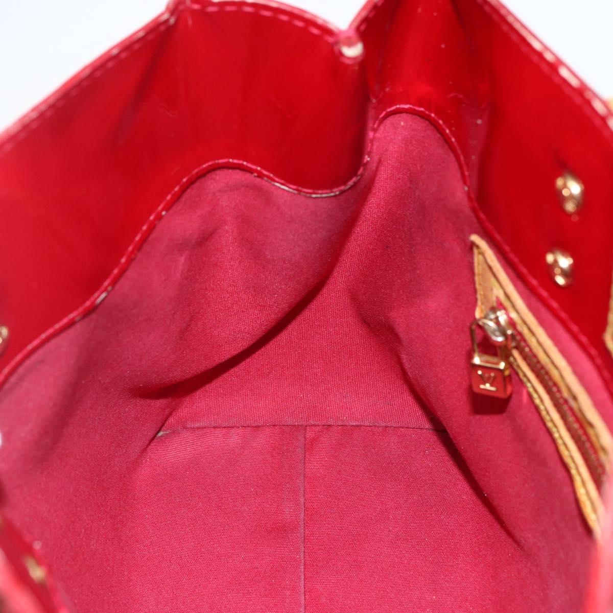 LOUIS VUITTON Monogram Vernis Reade PM Bag Pomme D'amour M91990 LV Auth 169598