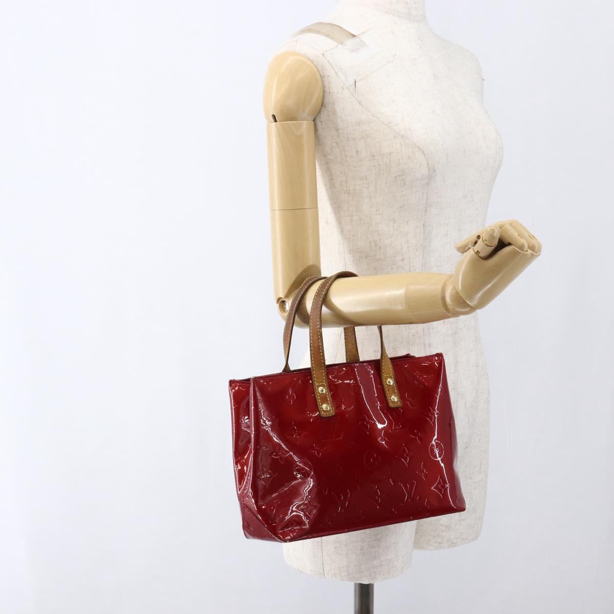 LOUIS VUITTON Monogram Vernis Reade PM Bag Pomme D'amour M91990 LV Auth 169598