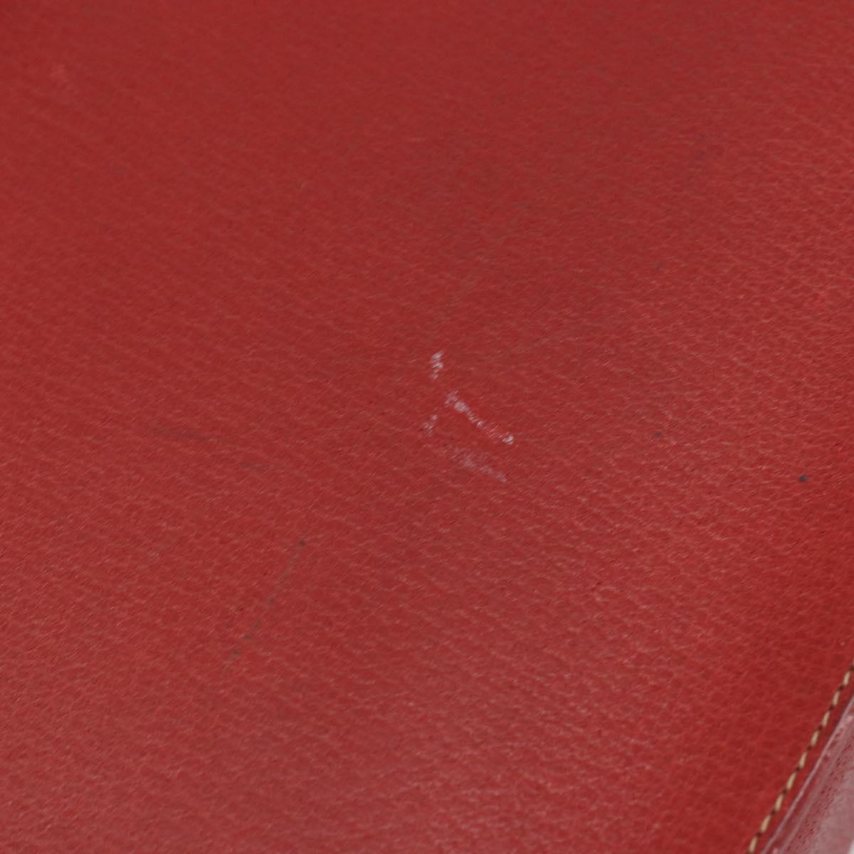 GUCCI Shoulder Bag Leather Red Gold 001 406 1339 Auth 169601