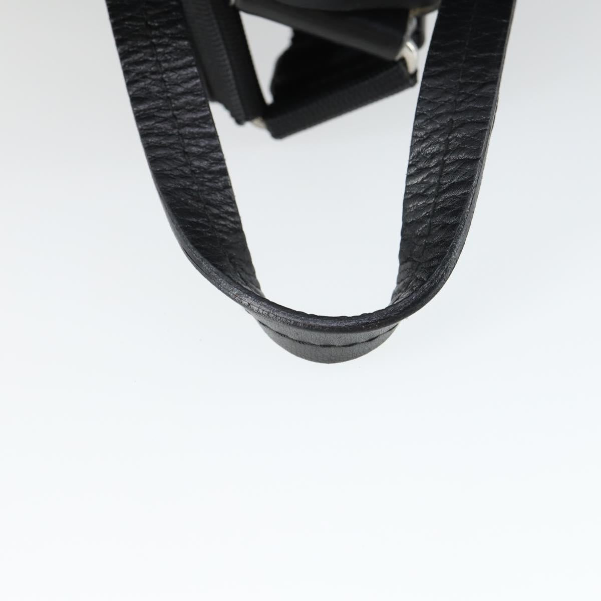 PRADA Backpack Nylon Black Silver Auth 169609