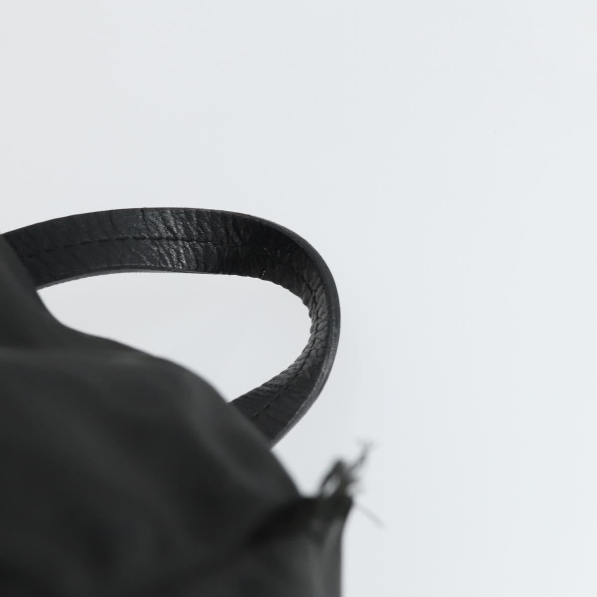 PRADA Backpack Nylon Black Silver Auth 169609