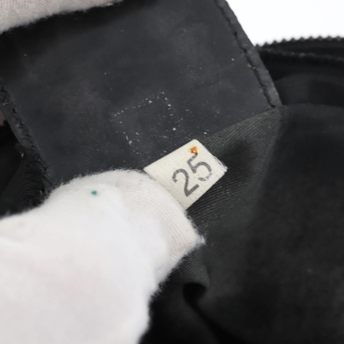 PRADA Shoulder Bag Nylon Black Silver Auth 169612