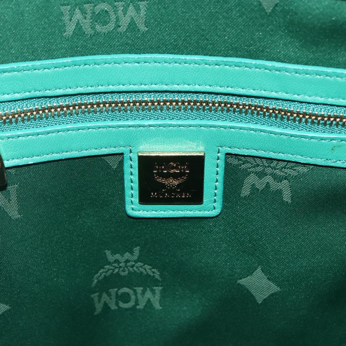 MCM Vicetos Logogram Backpack PVC Leather Multicolor Gold Auth 169613A