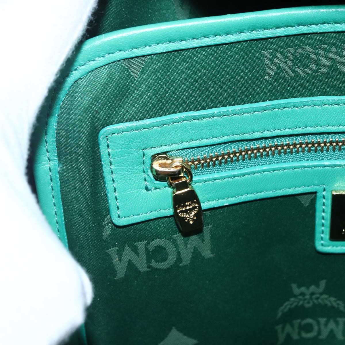 MCM Vicetos Logogram Backpack PVC Leather Multicolor Gold Auth 169613A