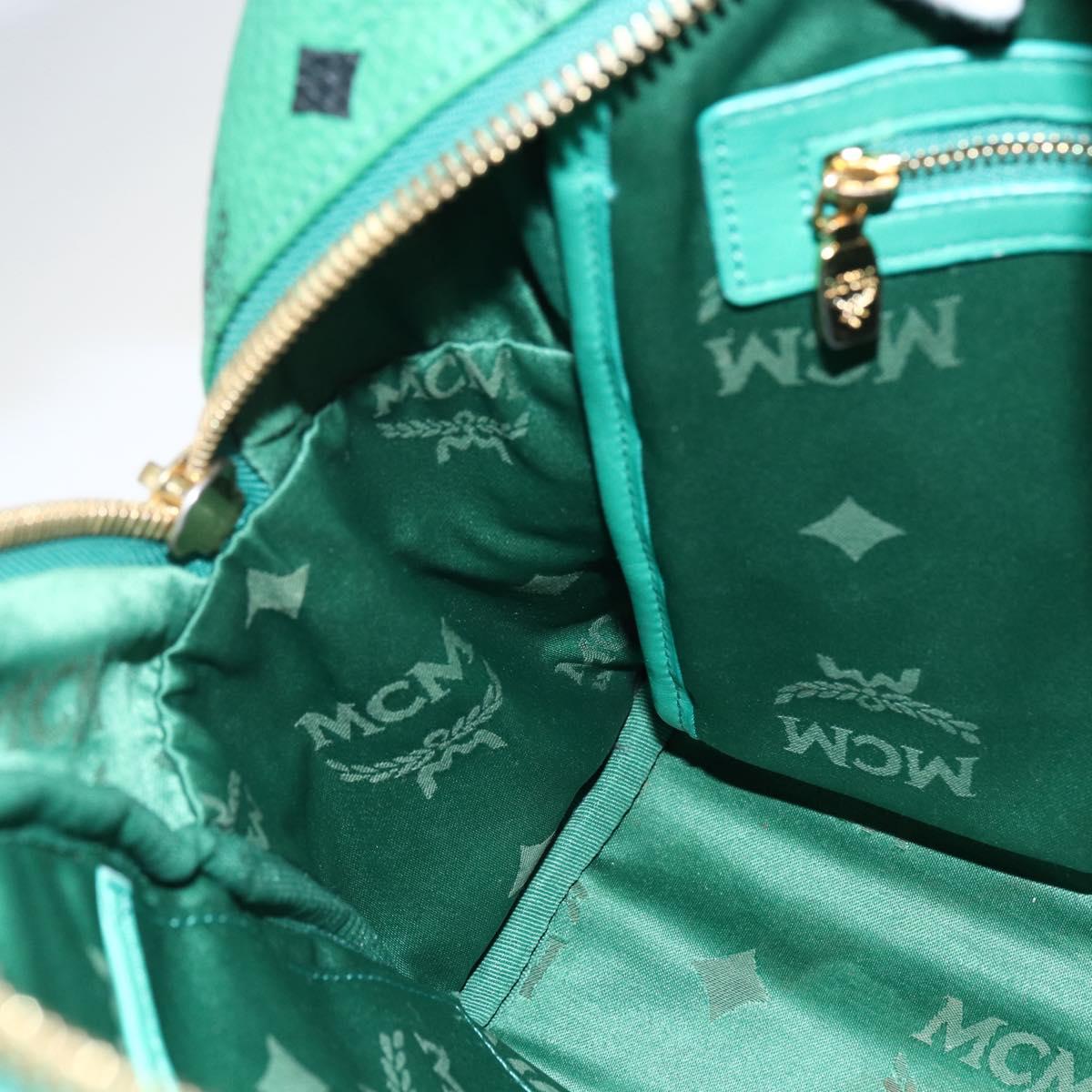 MCM Vicetos Logogram Backpack PVC Leather Multicolor Gold Auth 169613A