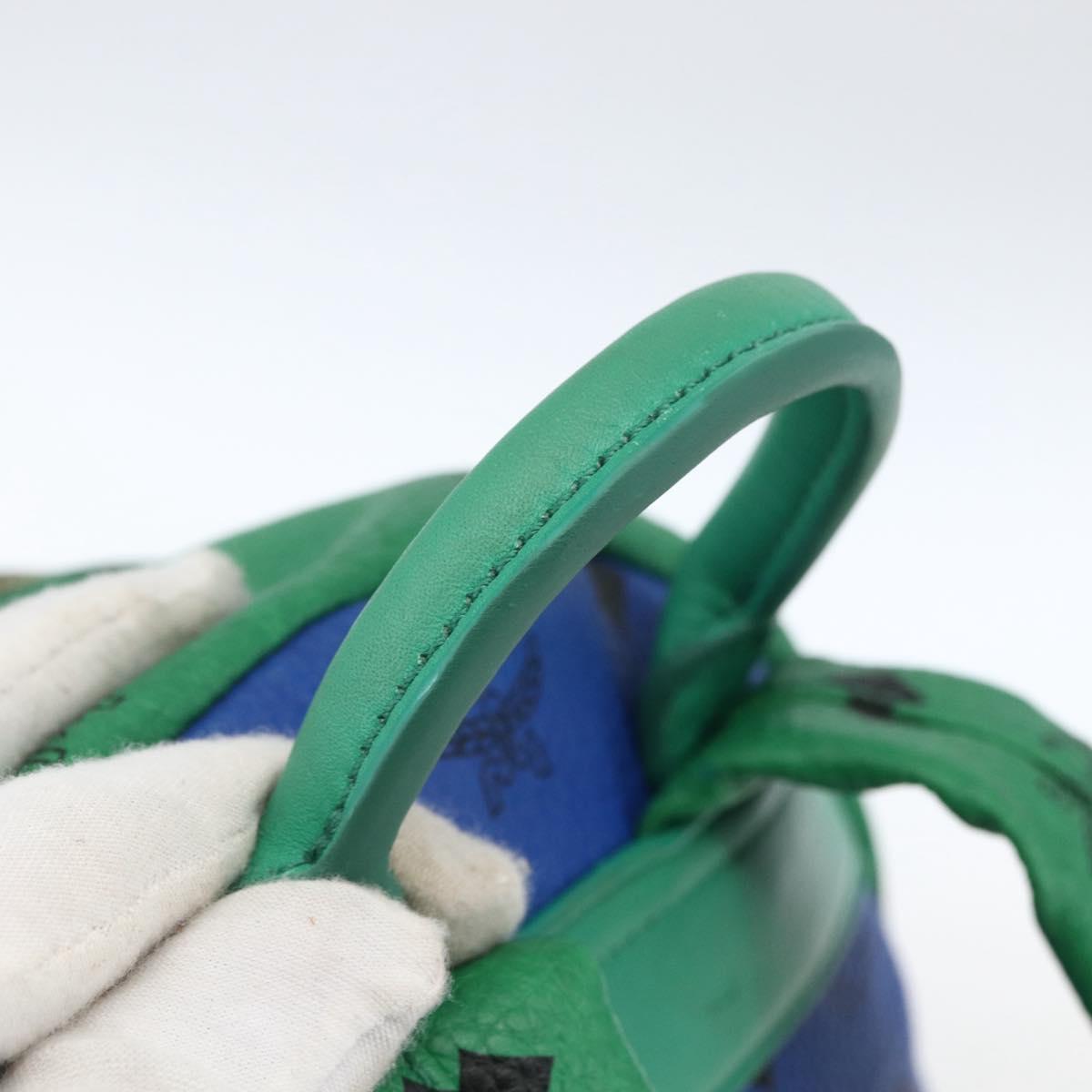 MCM Vicetos Logogram Backpack PVC Leather Multicolor Gold Auth 169613A