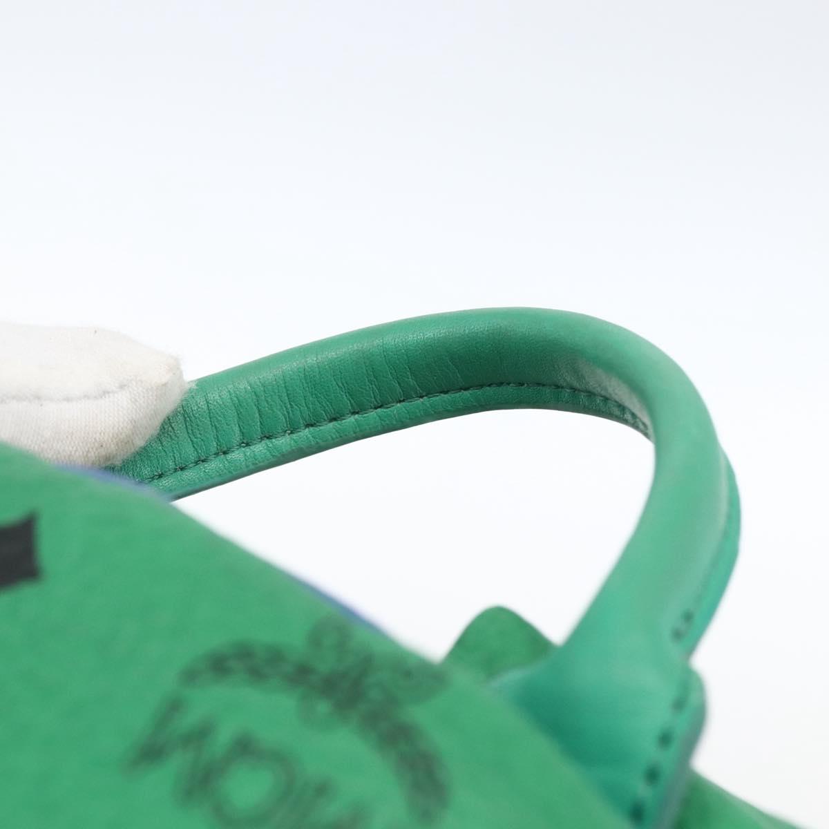 MCM Vicetos Logogram Backpack PVC Leather Multicolor Gold Auth 169613A