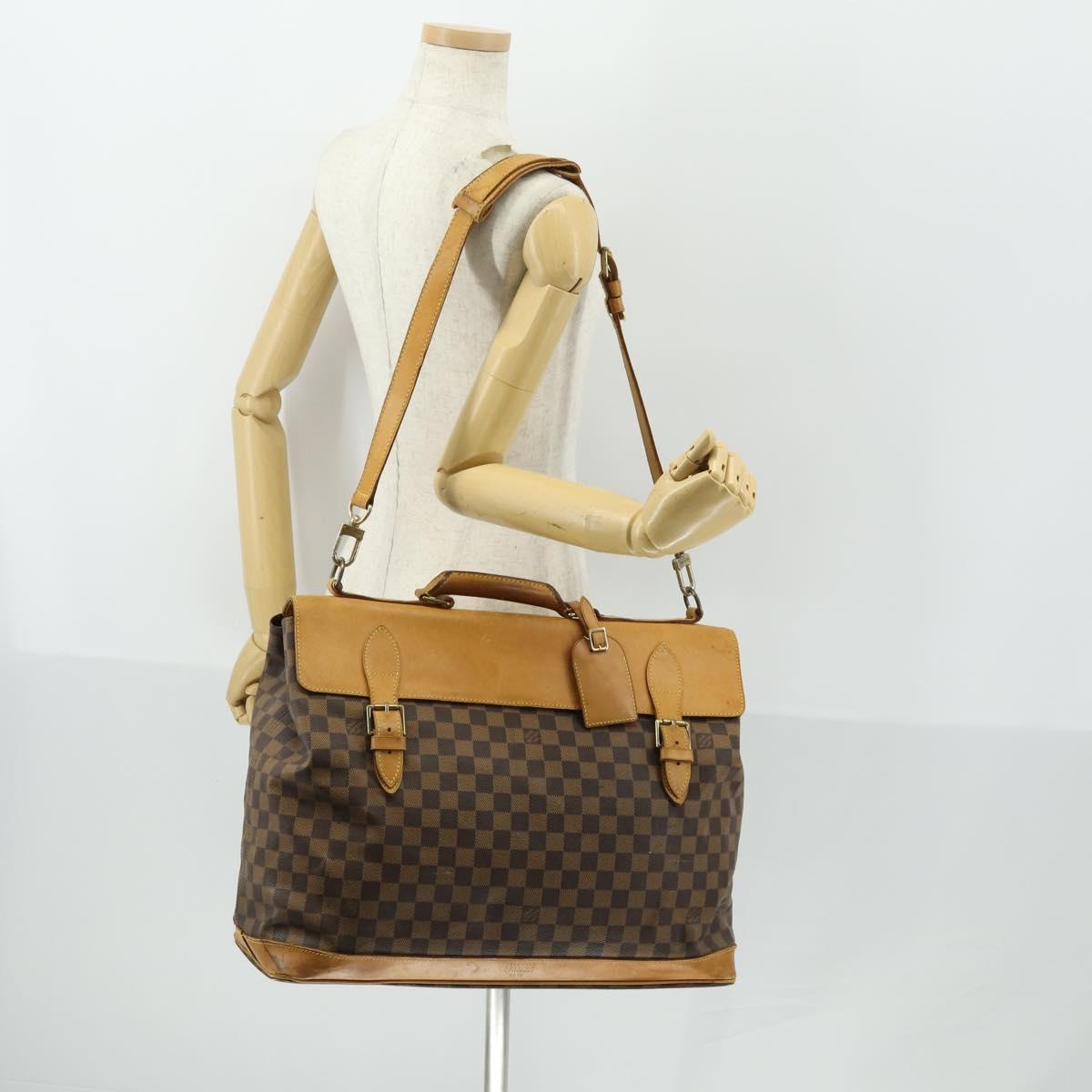 LOUIS VUITTON Damier Ebene Clipper Boston Bag 2way M99039 LV Auth 169619