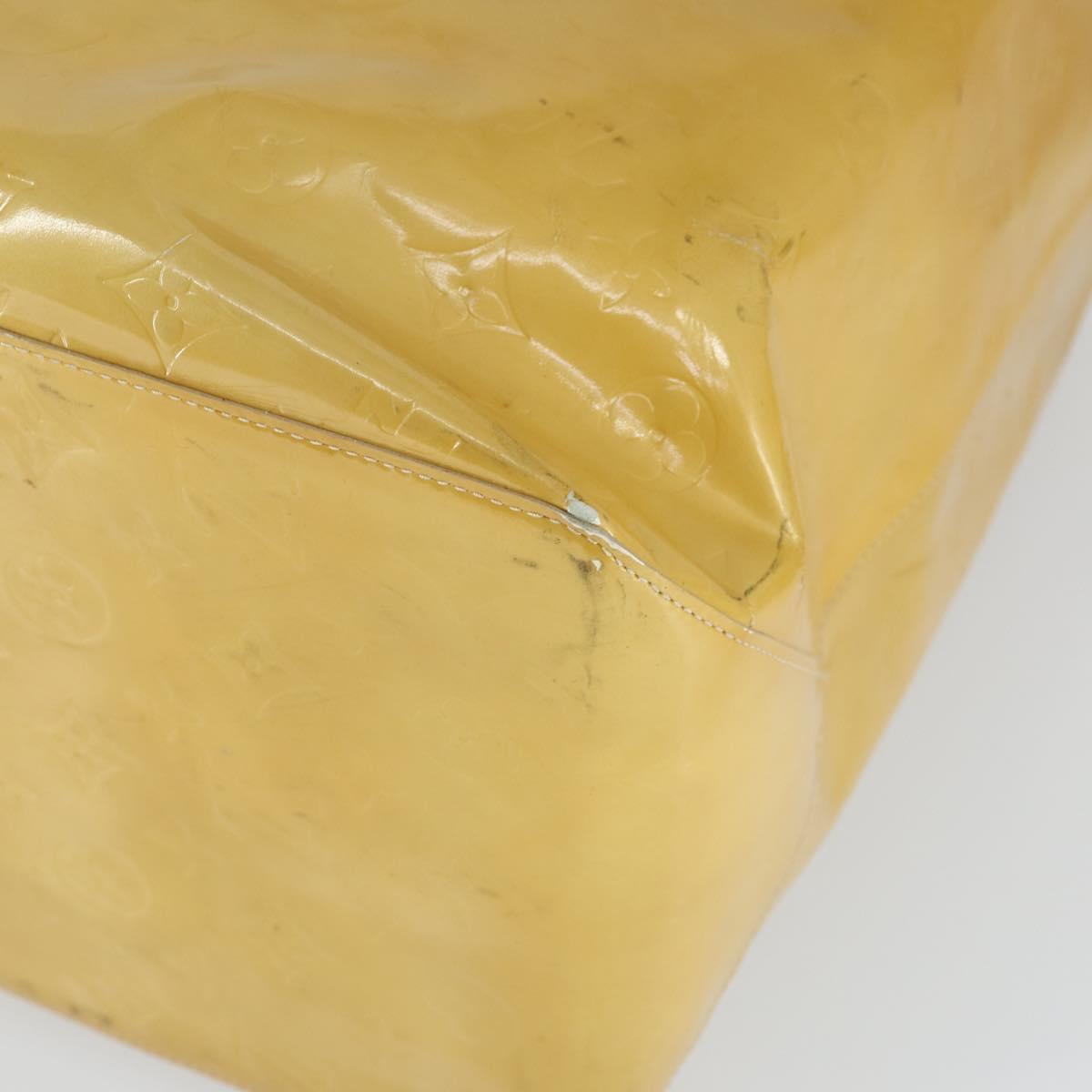 LOUIS VUITTON Monogram Vernis Reade GM Tote Bag Beige M91140 LV Auth 169625