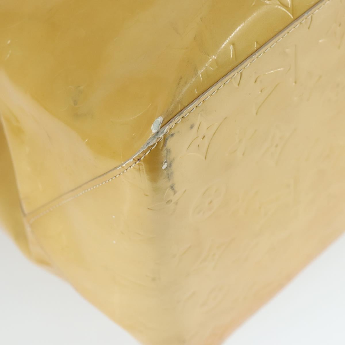 LOUIS VUITTON Monogram Vernis Reade GM Tote Bag Beige M91140 LV Auth 169625