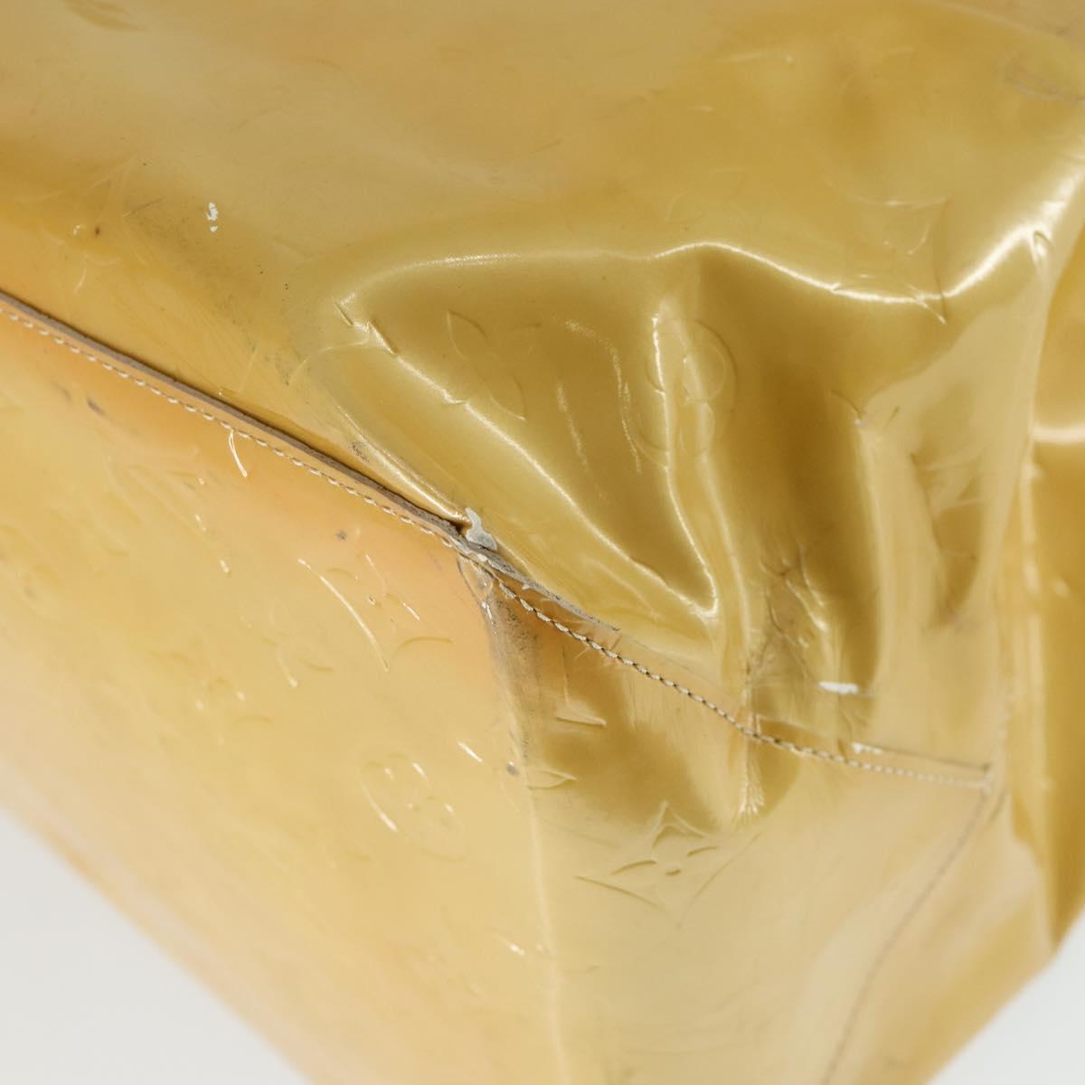 LOUIS VUITTON Monogram Vernis Reade GM Tote Bag Beige M91140 LV Auth 169625