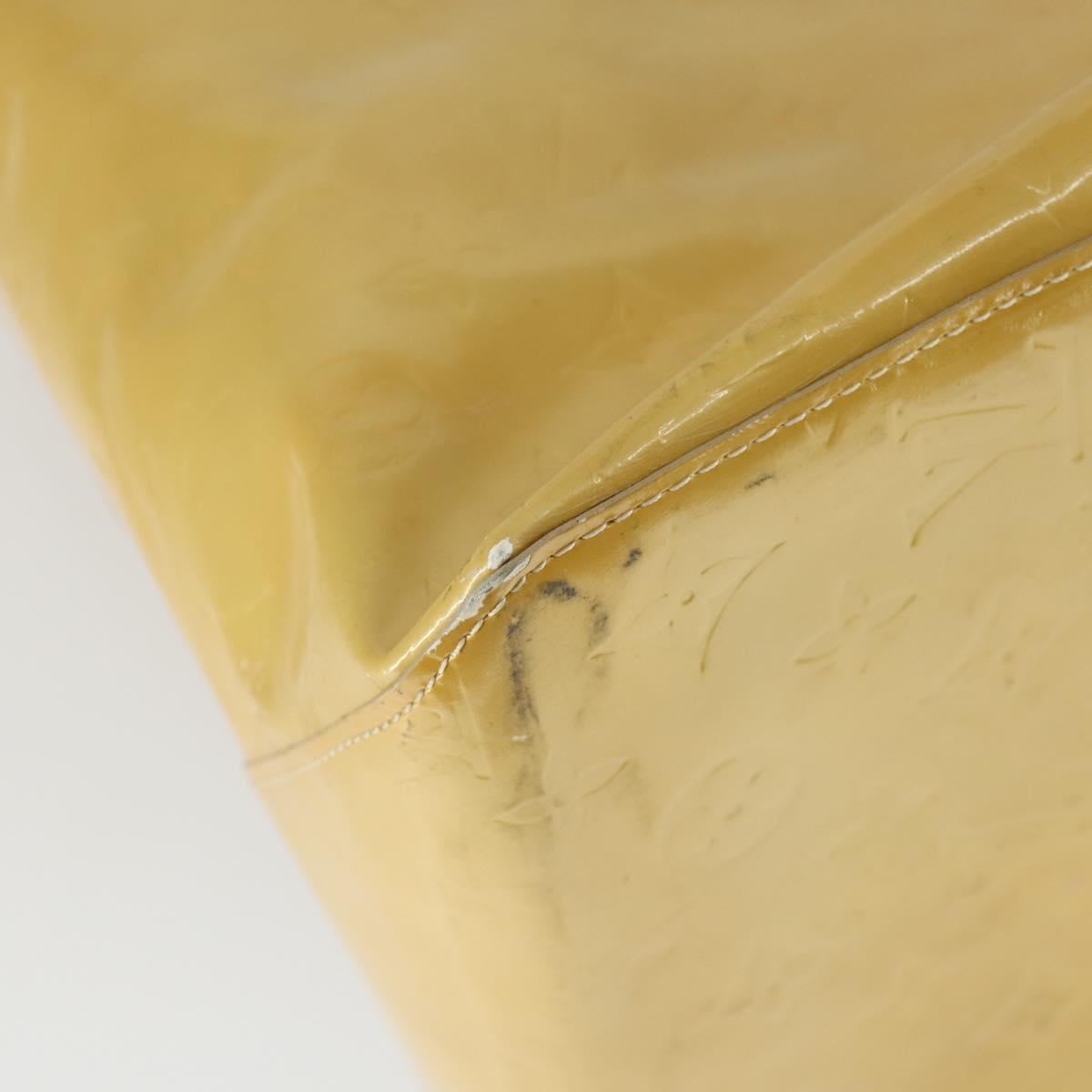 LOUIS VUITTON Monogram Vernis Reade GM Tote Bag Beige M91140 LV Auth 169625