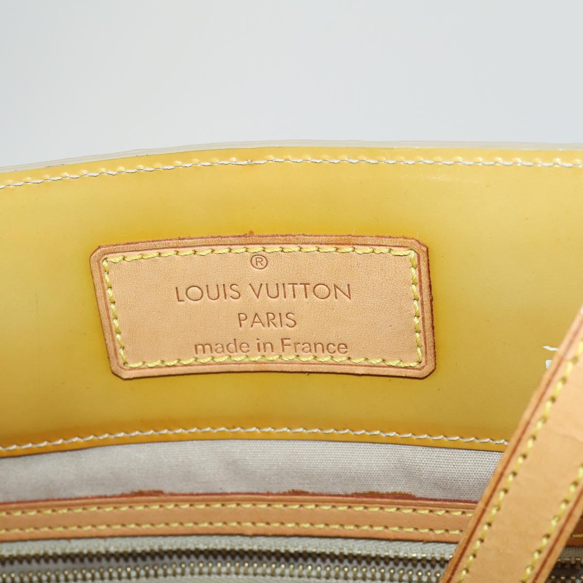LOUIS VUITTON Monogram Vernis Reade GM Tote Bag Beige M91140 LV Auth 169625