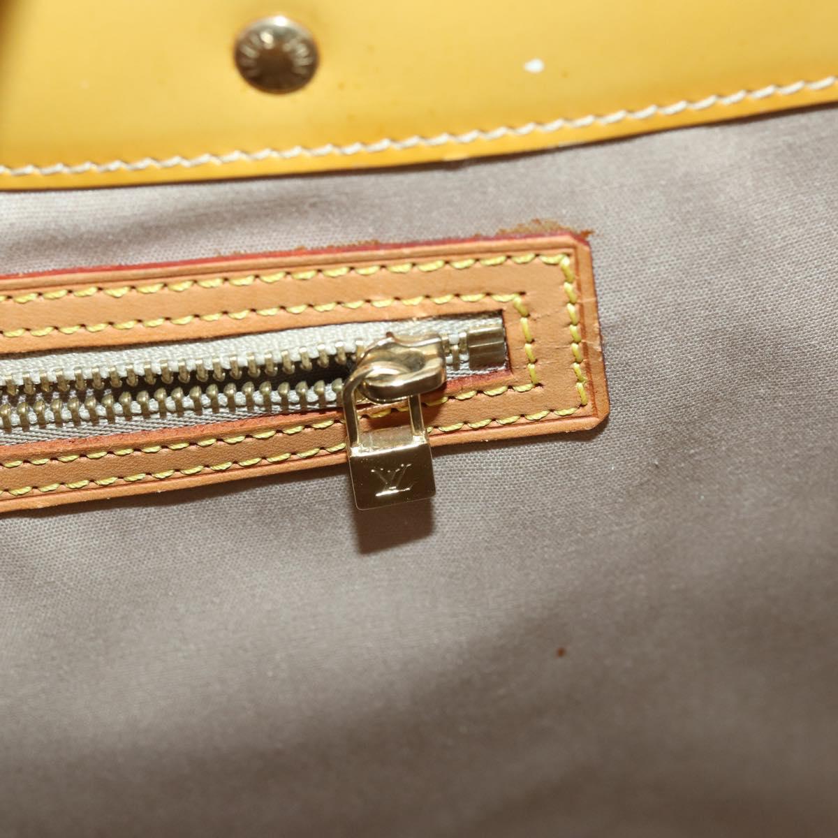 LOUIS VUITTON Monogram Vernis Reade GM Tote Bag Beige M91140 LV Auth 169625