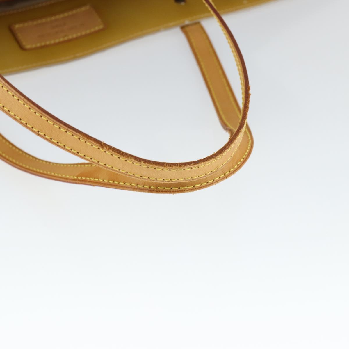 LOUIS VUITTON Monogram Vernis Reade GM Tote Bag Beige M91140 LV Auth 169625