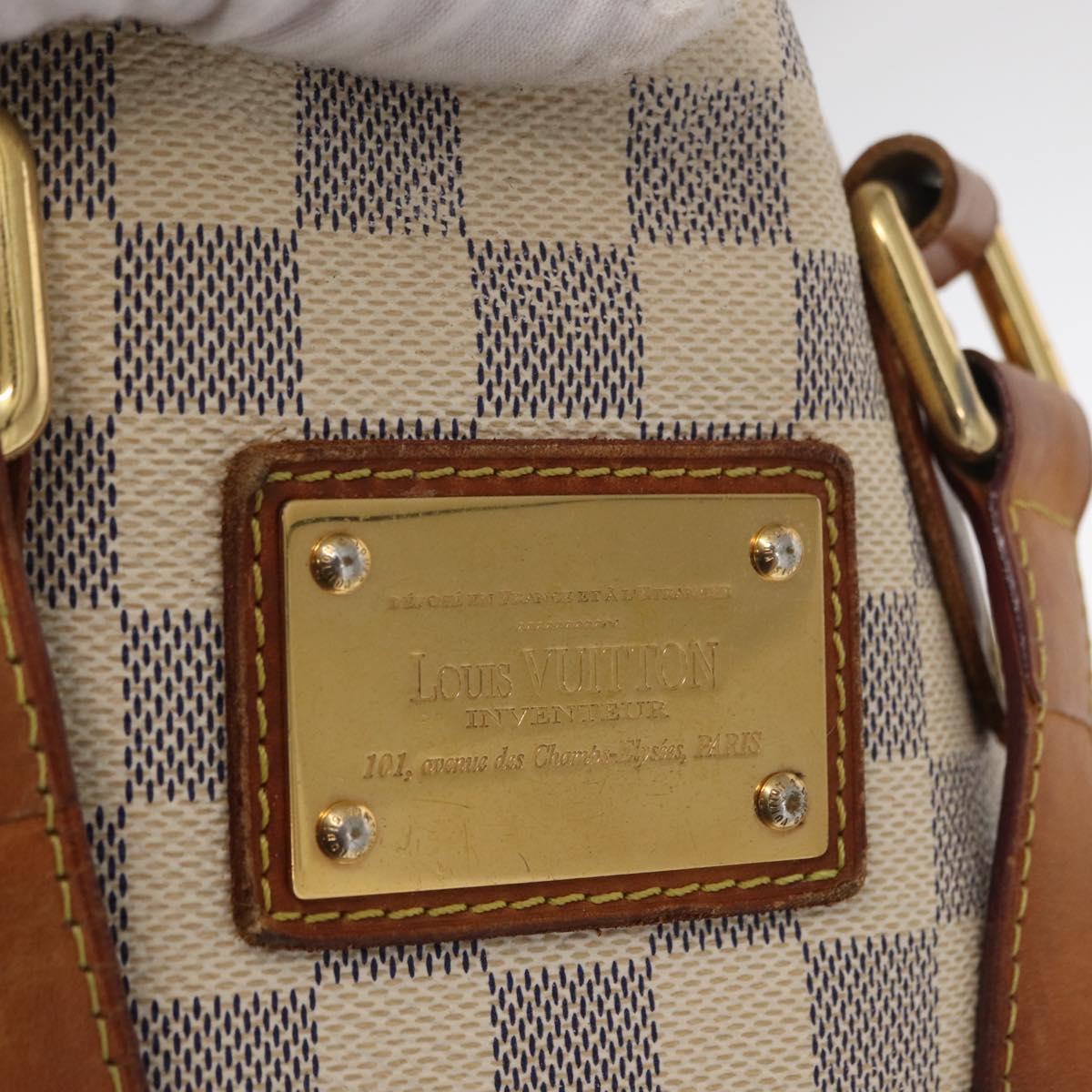 LOUIS VUITTON Damier Azur Hampstead MM Tote Bag N51206 LV Auth 169626