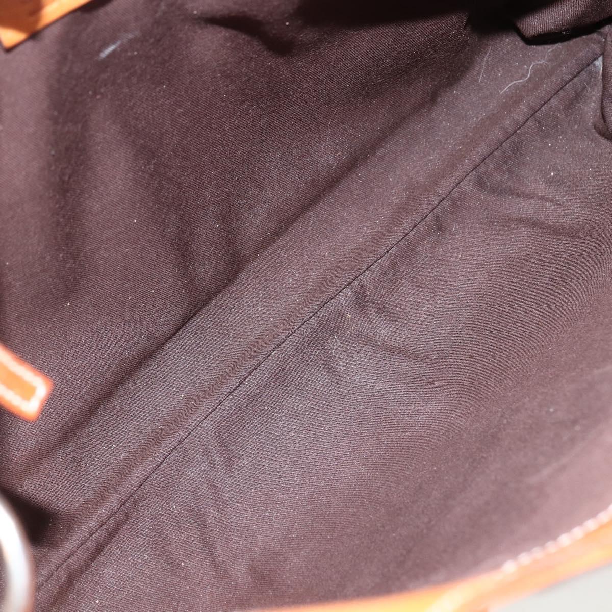 GUCCI Shoulder Bag Canvas Beige Silver 114875 Auth 169627