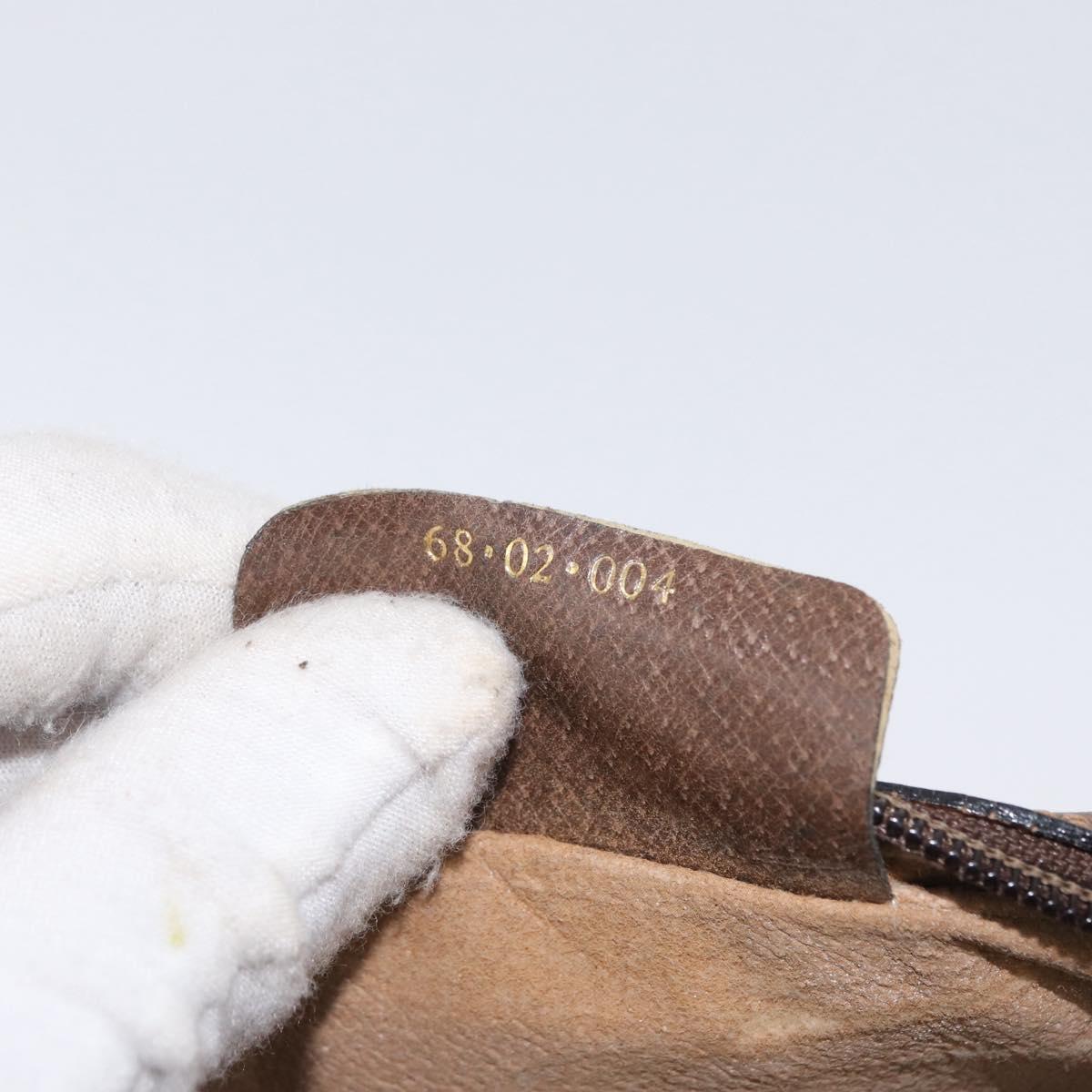 GUCCI GG Supreme Web Sherry Line Bag PVC Beige Gold 68 02 004 Auth 169630