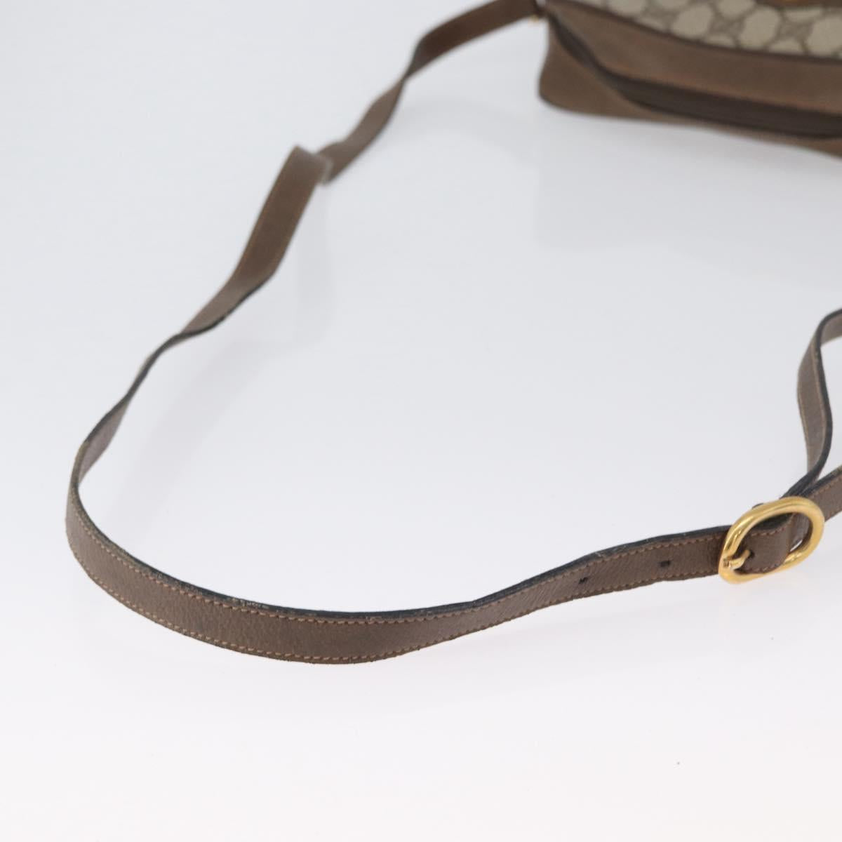 GUCCI GG Supreme Web Sherry Line Bag PVC Beige Gold 68 02 004 Auth 169630